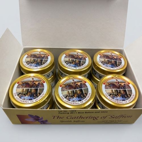 Pure Spanish Saffron gift set of twelve 1 gram tins